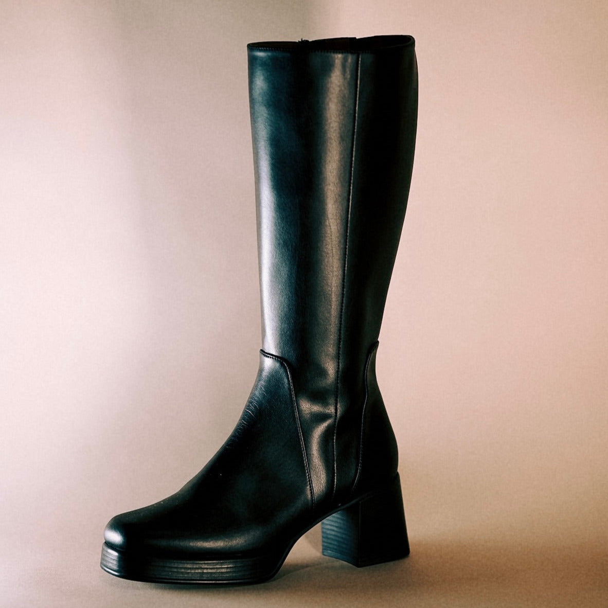 BHAVA BARDOT VEGAN PLATFORM KNEE HIGH BOOT