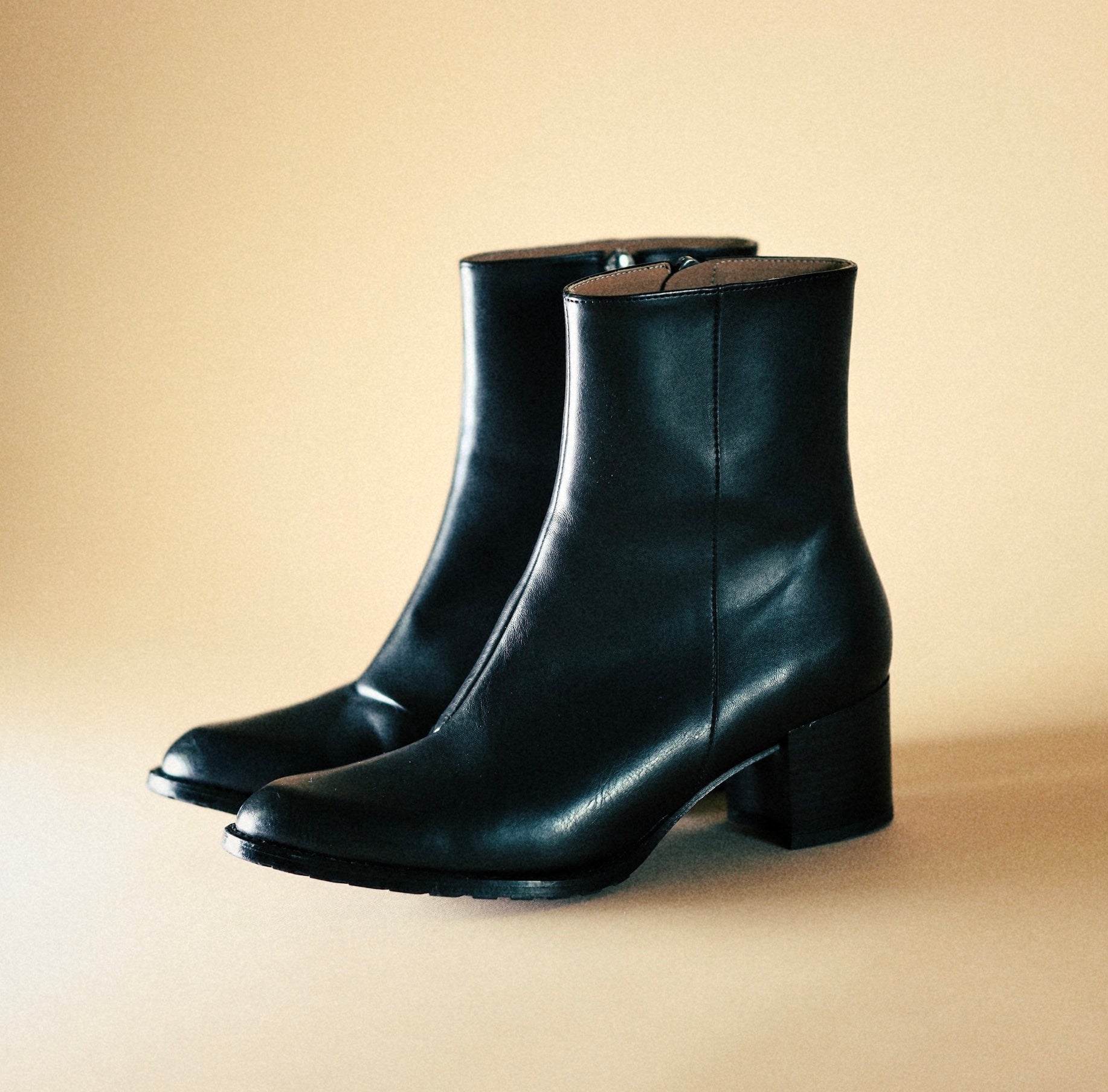 Vegan black 2025 ankle boots