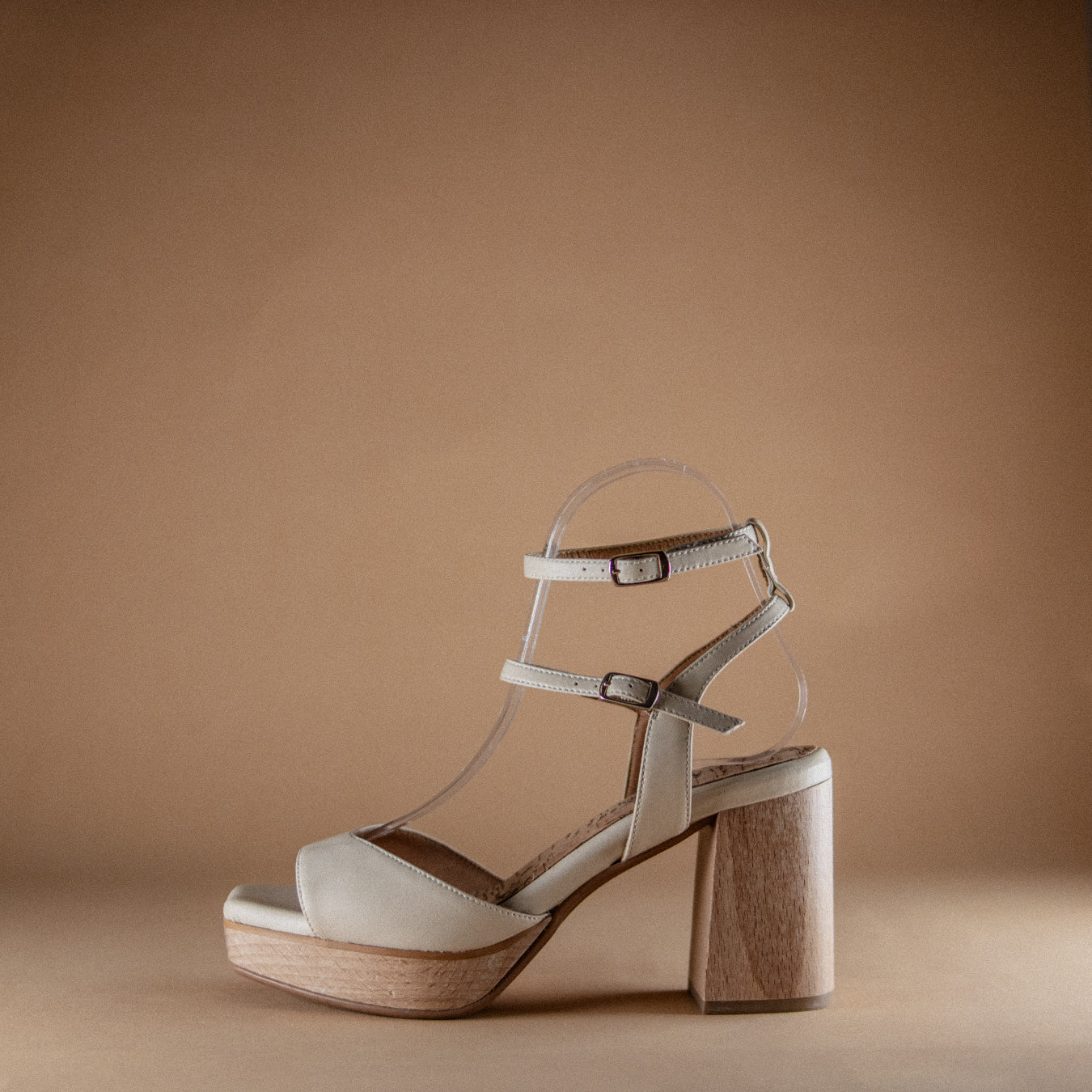 Bhava best vegan platform sandal in ivory