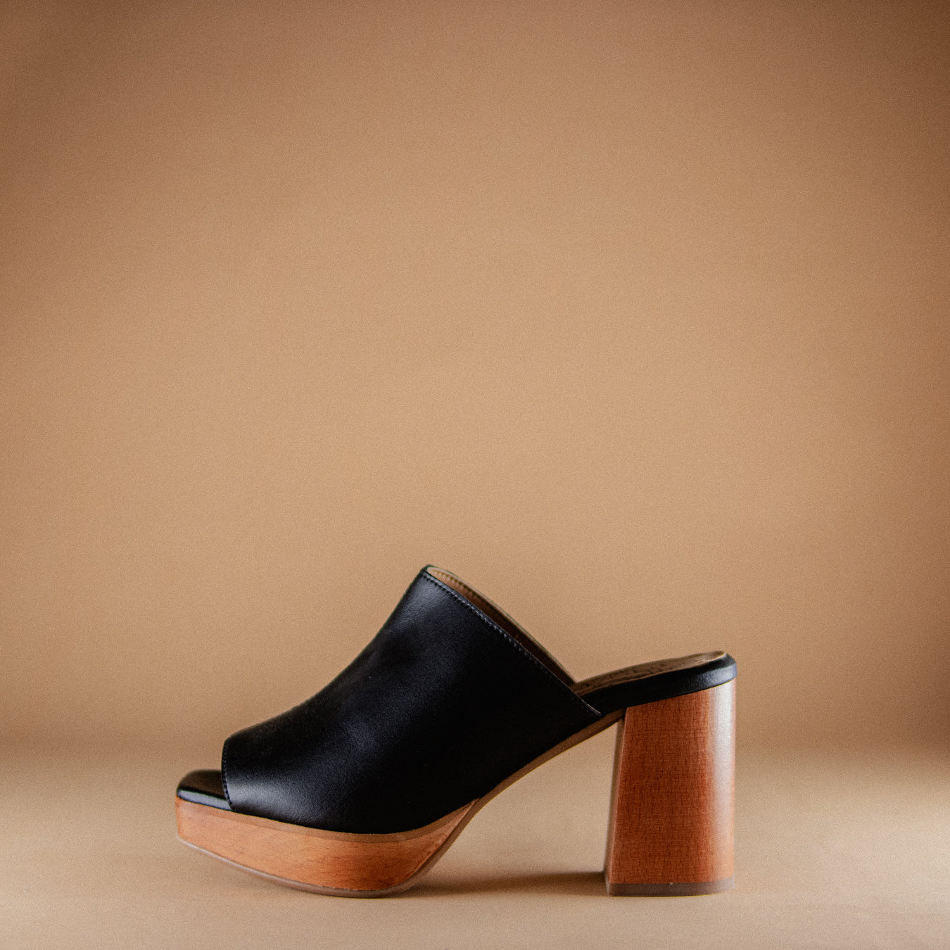 Bhava best vegan platform mule in black