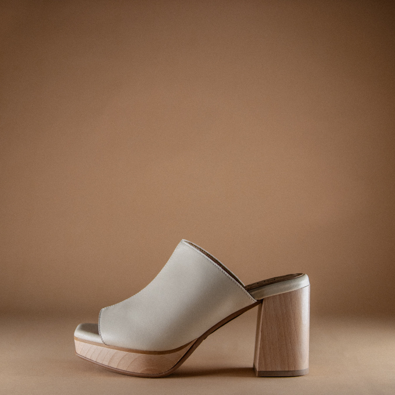Bhava best vegan platform mule in ivory