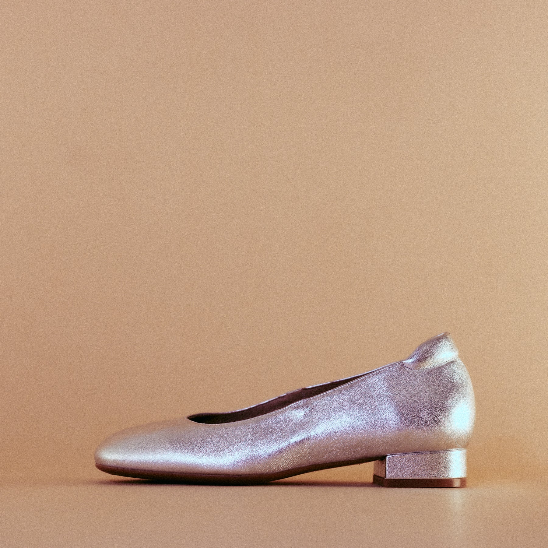 best vegan ballet flat slip on in silver