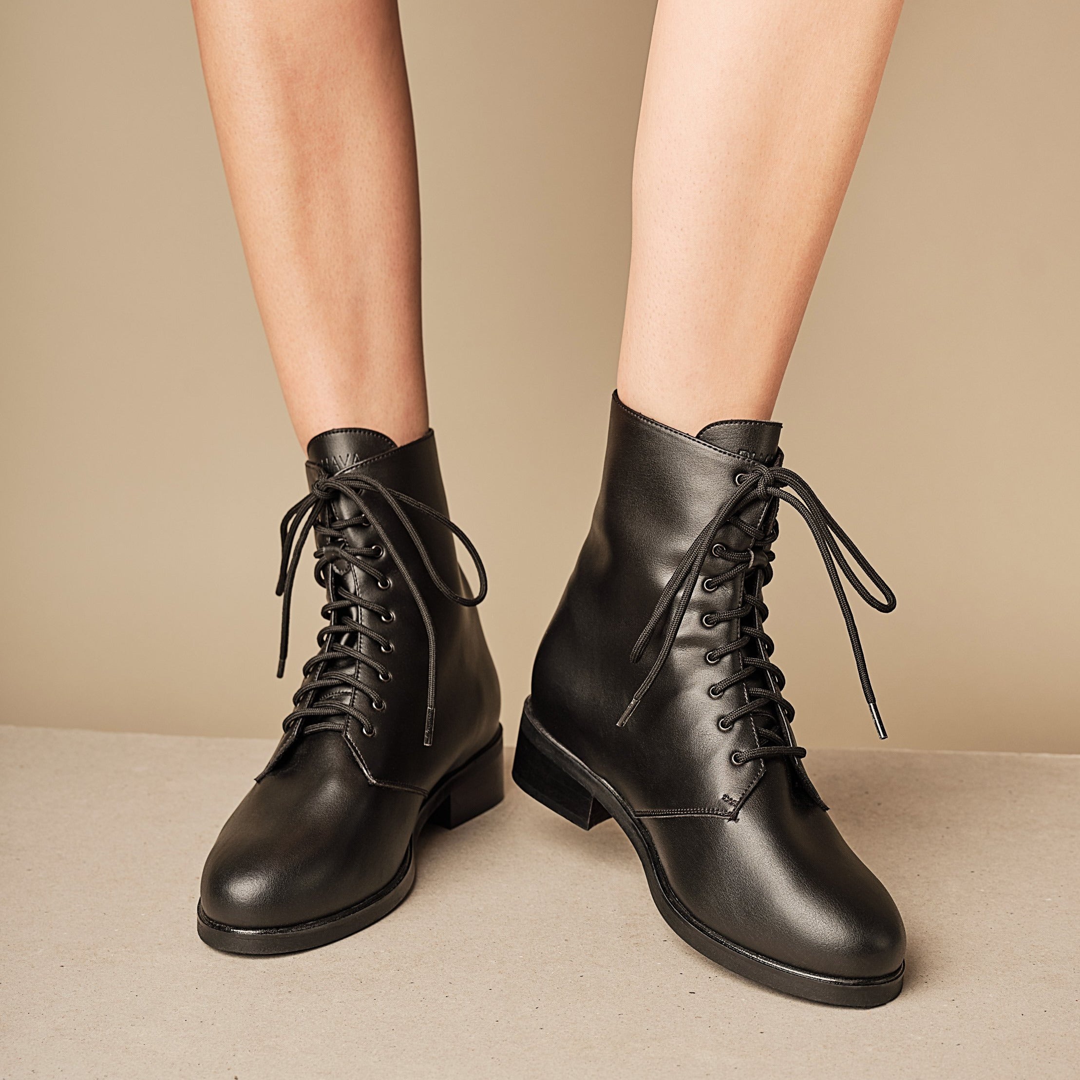 BHAVA CHARLIE VEGAN CLASSIC BOOT BEST FALL BLACK LACE UP BOOTIE