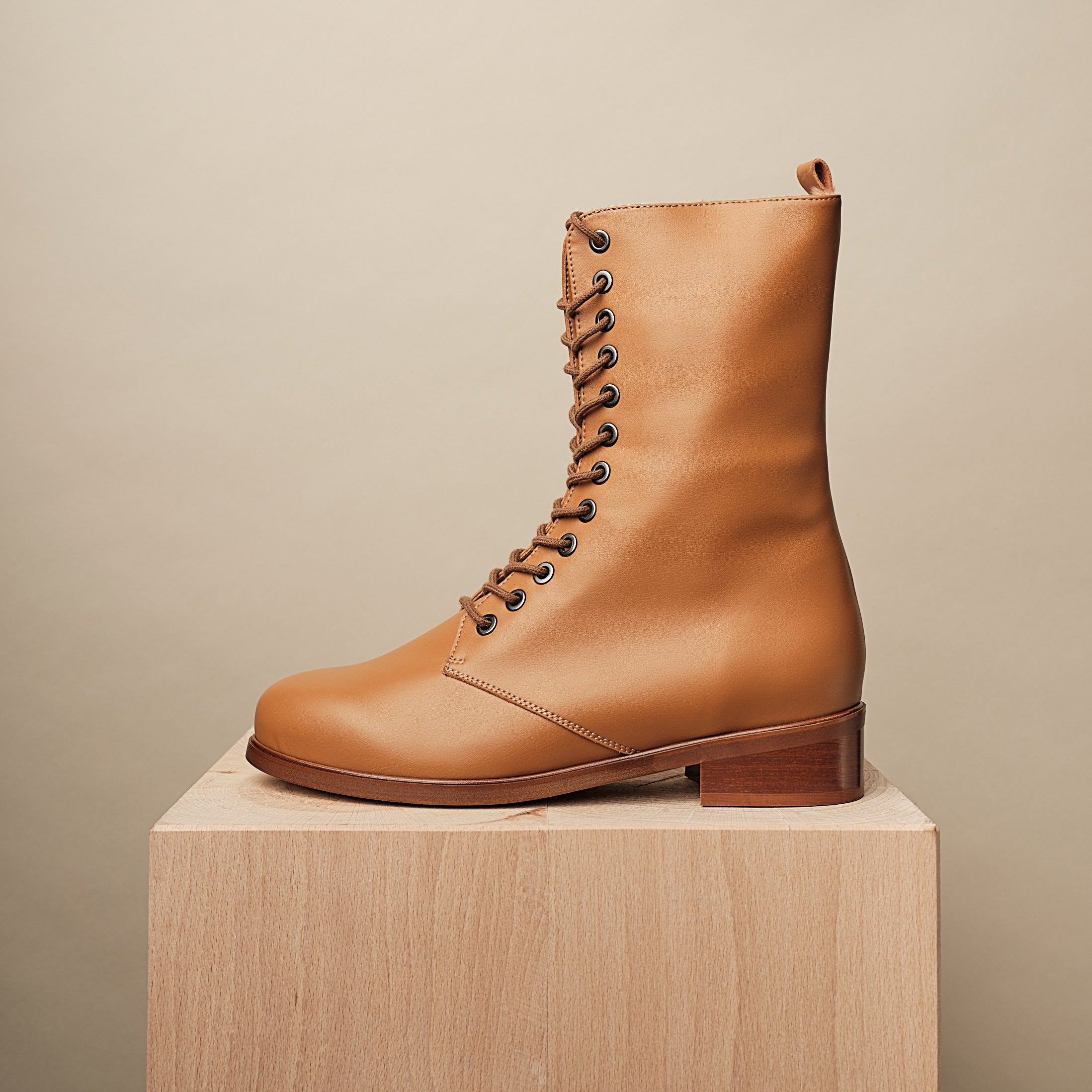 BHAVA VEGAN WINTER LACE UP GINSBURG BOOT NATURAL