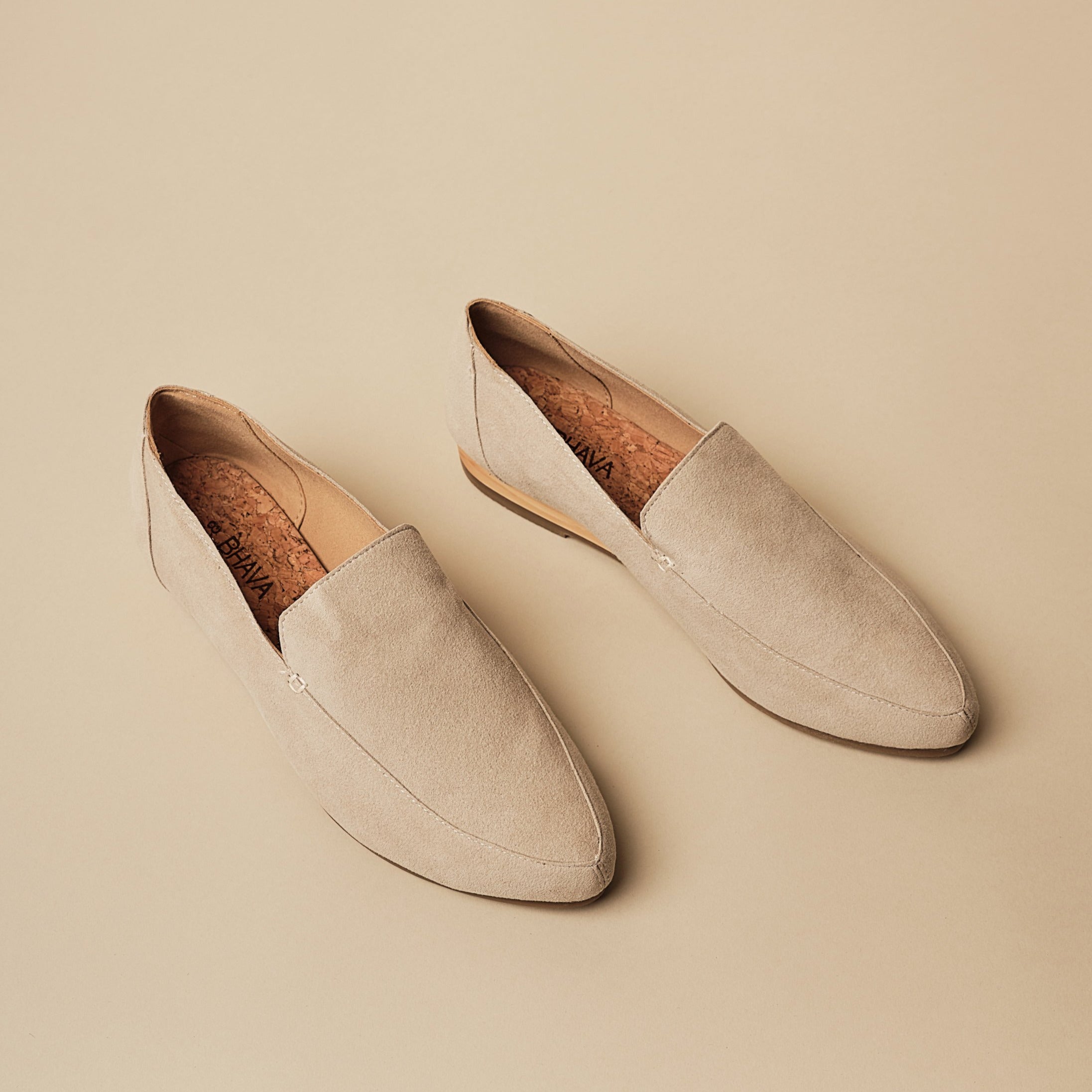 BHAVA SUNDAY VEGAN NATURAL SOFT LOAFER FLAT