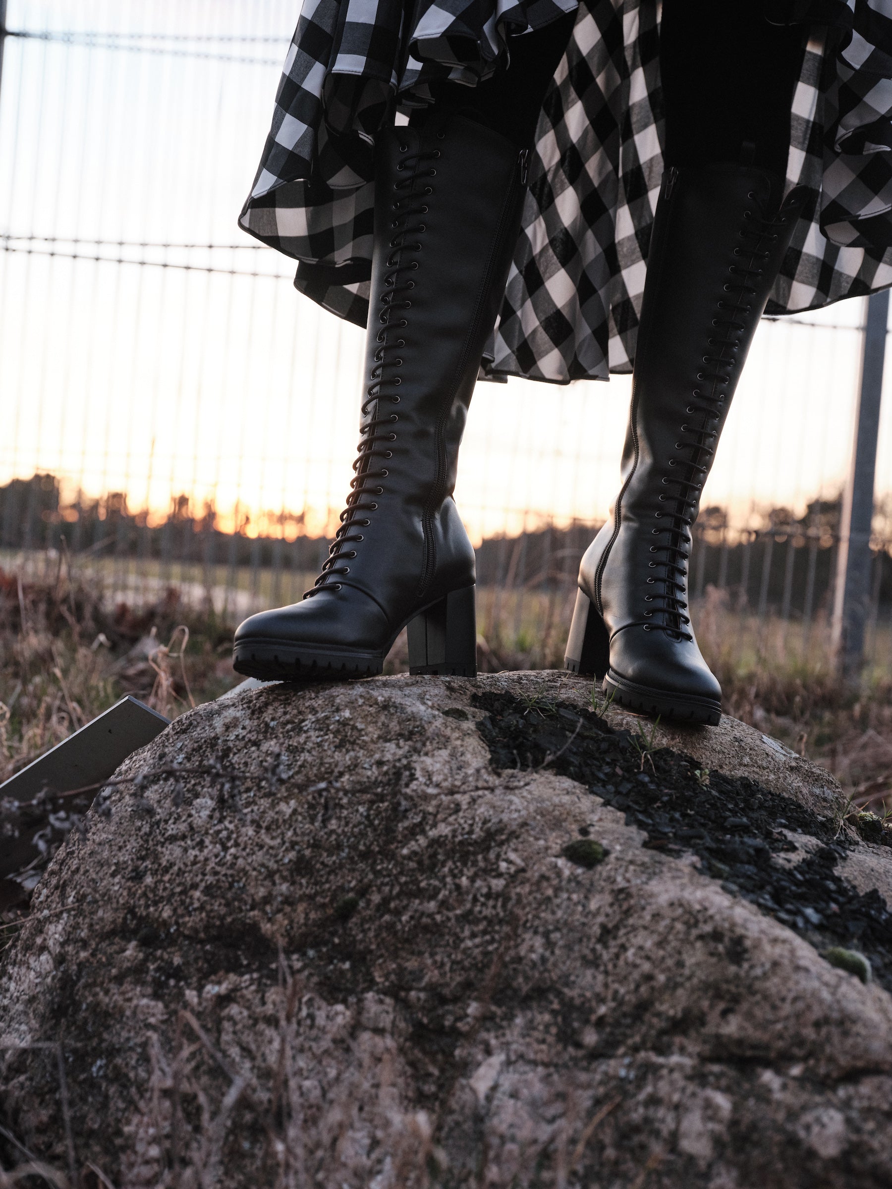 Vegan black outlet lace up boots