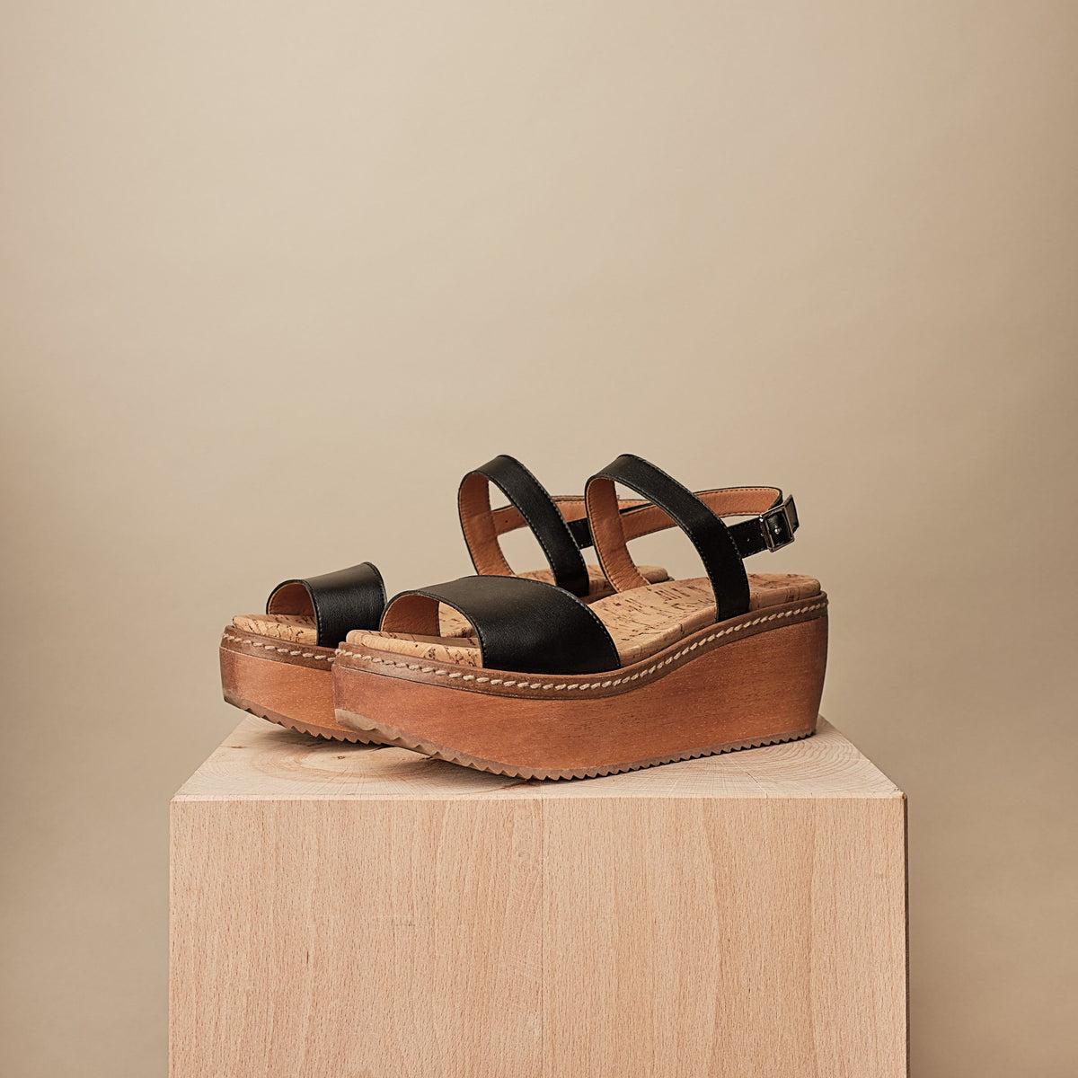 BHAVA ARTISAN LUXURY WOOD CLOG SANDAL