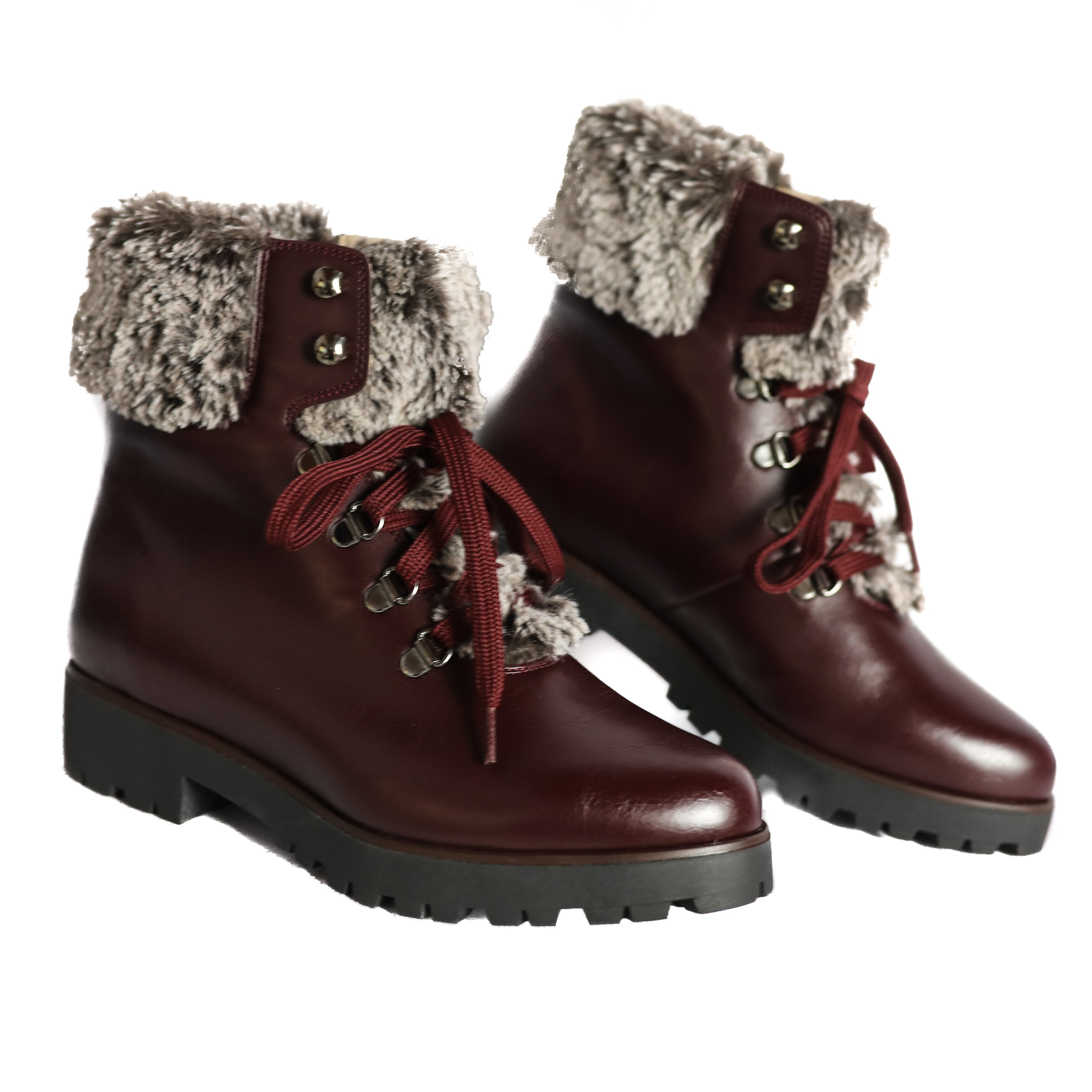 Burgundy winter boots on sale