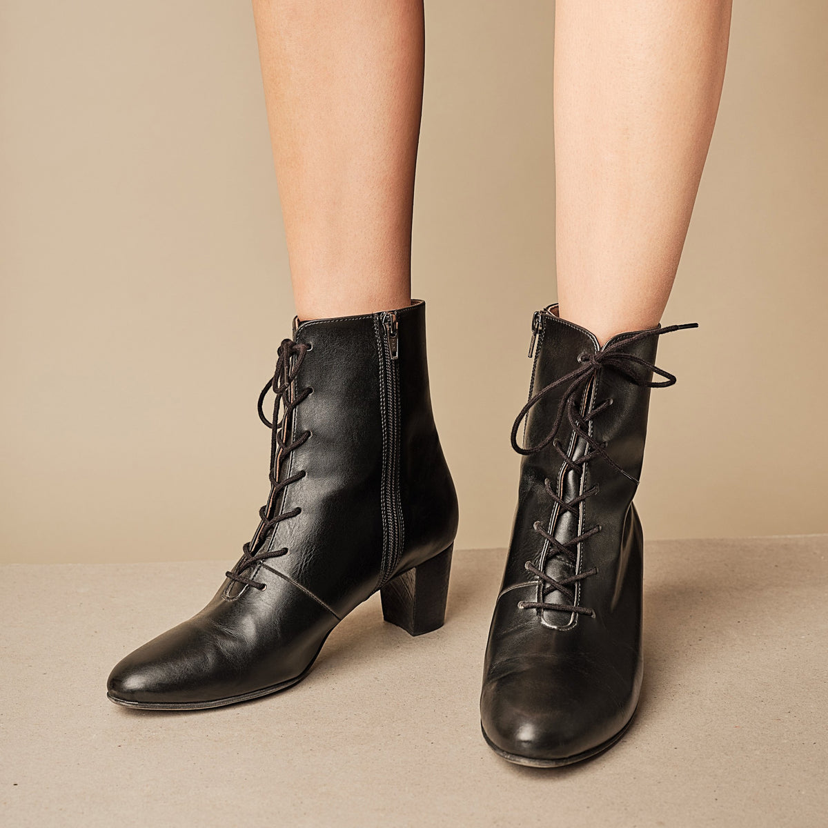 LAST CHANCE SYLVIA LACE-UP BOOTIE